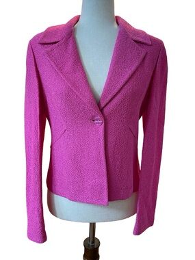 ST. JOHN Pink Sweater Blazer Jacket